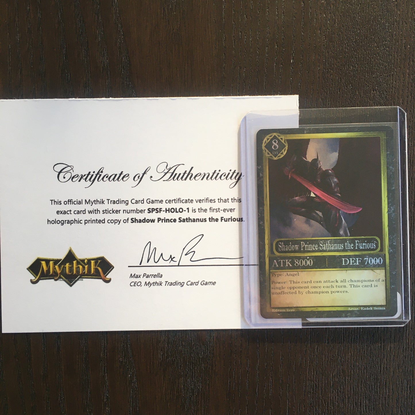 First-Print Holo Prototype Shadow Prince Sathanus the Furious